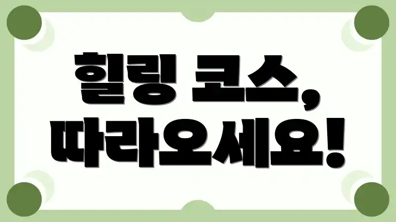 힐링 코스, 따라오세요!