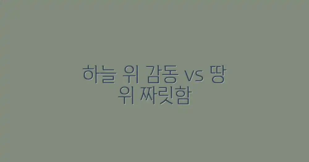 최상층 전망 vs 아래에서의 감동